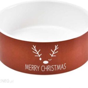Barry King Miska Ceramiczna Dla Psa Merry Christmas Czerwona 16x6cm