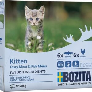 Bozita Kitten Multibox Meat&Fish Menu Saszetki W Sosie Dla Kociąt 12x85g