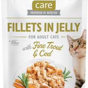 Brit Care Cat Fillets In Jelly Fine Trout And Cod 85G