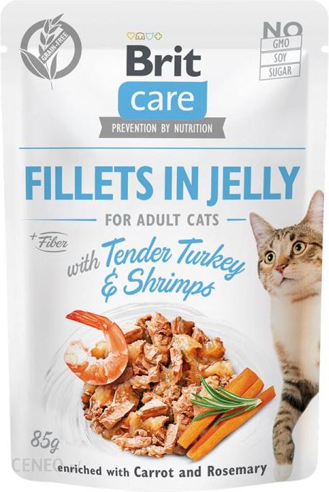 Brit Care Cat Fillets In Jelly Tender Turkey And Shrimps 85G