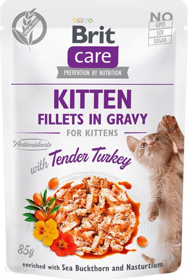 Brit Care Cat Pouches Kitten Fillets In Gravy With Tender Turkey 24X85G