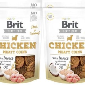 Brit Jerky Snack Chicken Meaty Coins With Insect 4X200G