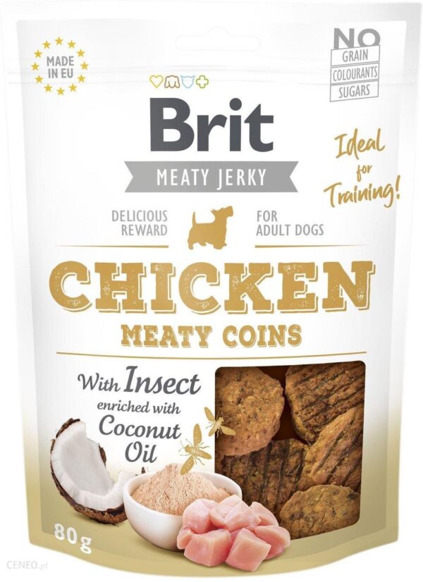 Brit Jerky Snack Chicken Meaty Coins With Insect 80G