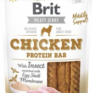 Brit Jerky Snack Chicken Protein Bar With Insect 4x80G