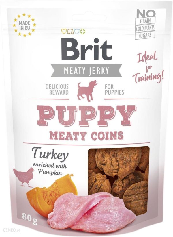 Brit Jerky Snack Puppy Meaty Coins 80G