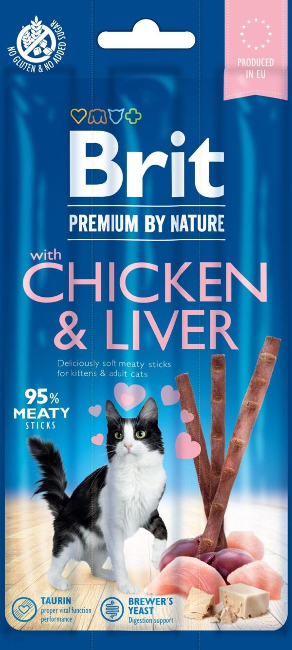 Brit Premium by Nature Cat Sticks Chicken & Liver 15G