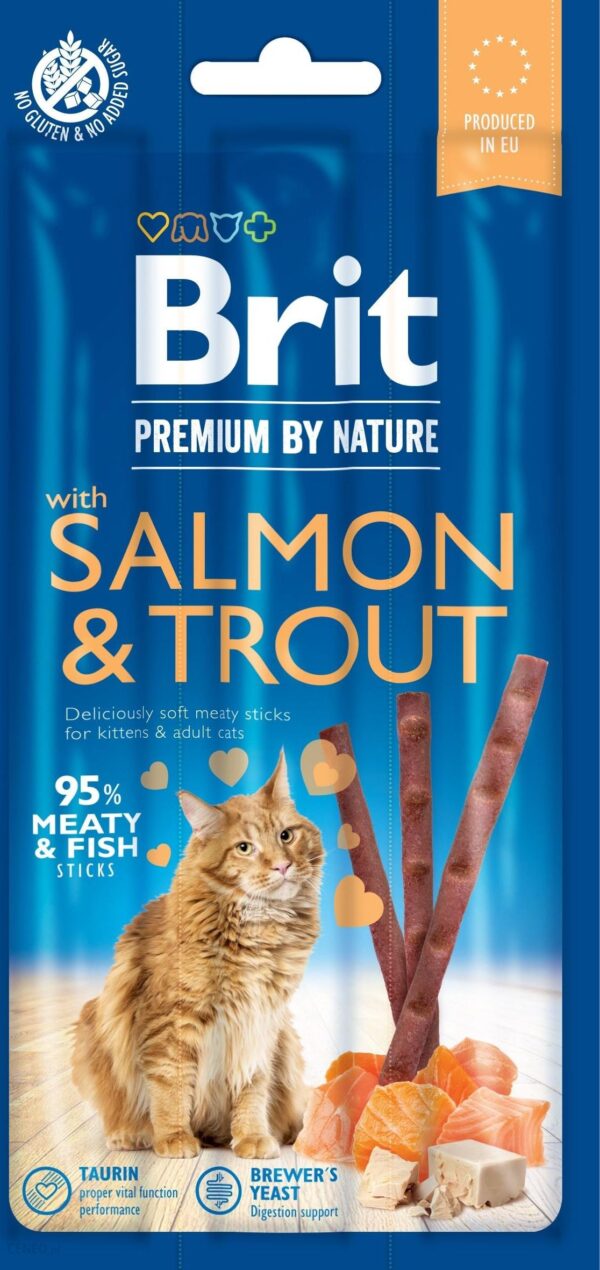 Brit Premium by Nature Cat Sticks Salmon & Trout 15G