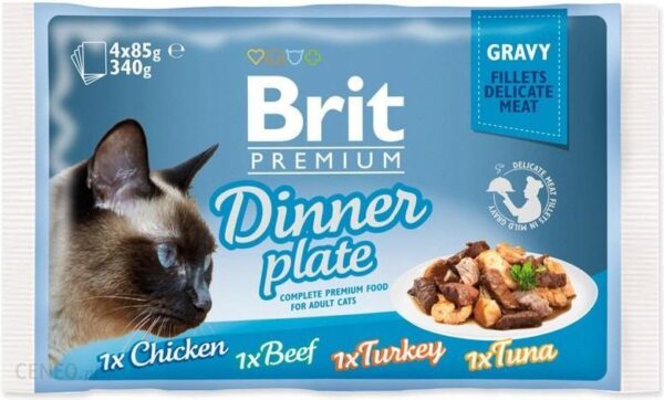 Brit Premium Cat Family Zestaw Saszetek Dla Kota Filety W Sosie 4X85G