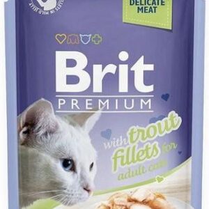 Brit Premium Trout Fillets For Adult Cats Jelly 12X85G