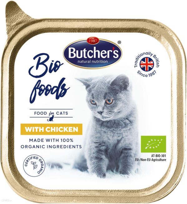Butcher's Bio Foods Cat z kurczakiem pasztet 8x85g