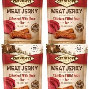 Carnilove Meat Jerky Wild Boar & Chicken Bar 4x100g