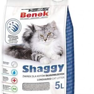 Certech Super Benek Shaggy Bentonitowy Żwirek Dla Kotów Z Długą Sierścią Zbrylający 5L