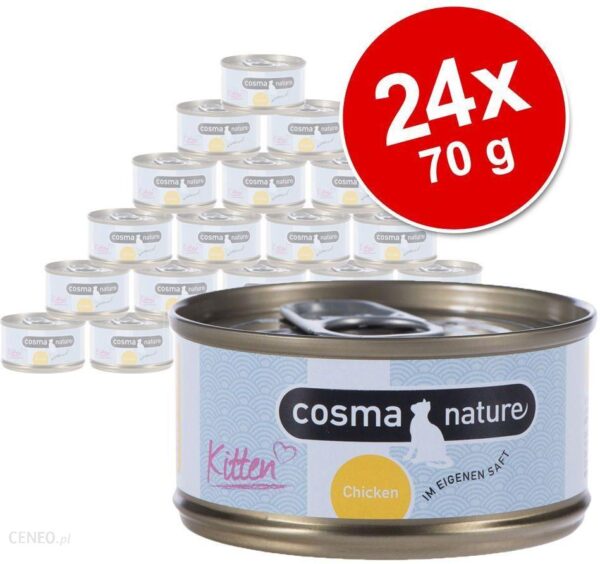 Cosma Nature Kitten Kurczak 24x70g