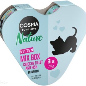 Cosma Nature Kitten W Kształcie Serca Mix 3X70G