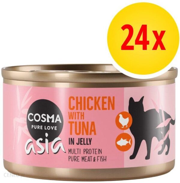 Cosma Zestaw Asia W Galarecie Kurczak Z Tuńczykiem 24x85g