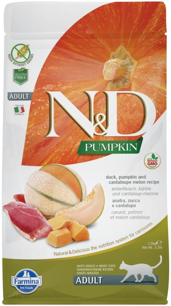 Farmina N&D Pumpkin Feline Duck Pumpkin And Cantaloupe Melon Recipe Adult 5Kg