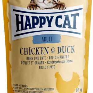 Happy Cat All Meat Adult w saszetce Kurczak i kaczka 24x85G