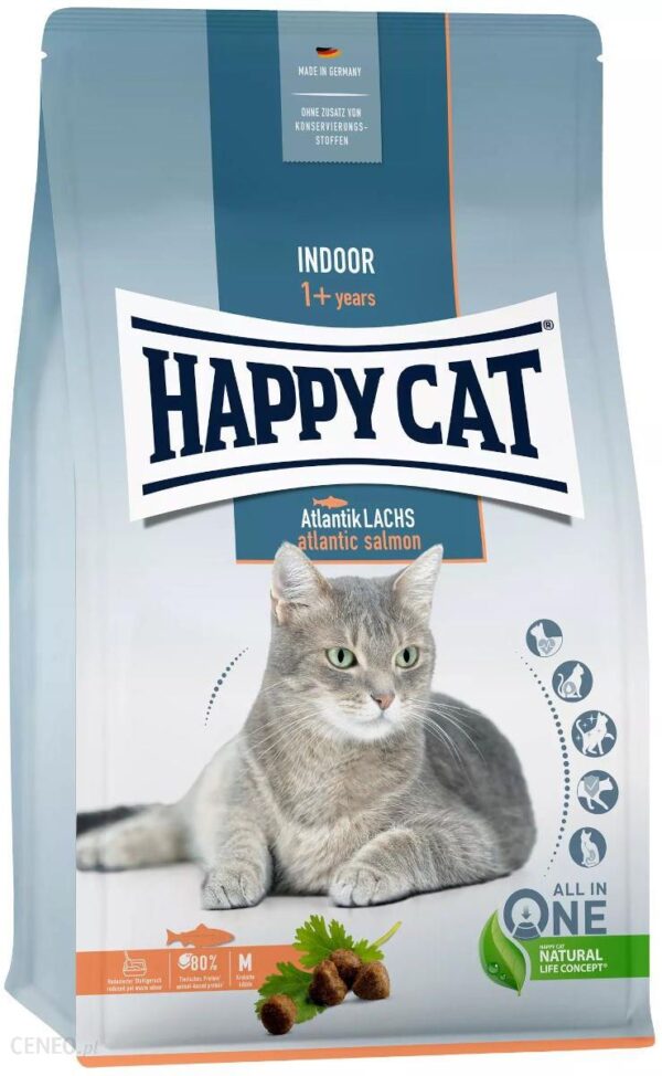 Happy Cat Indoor Adult Atlantik-Lachs Łosoś 300G