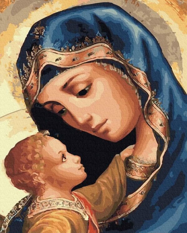 Ipicasso Dziewica Maryja i Jezus Malowanie po numerach 40x50 cm