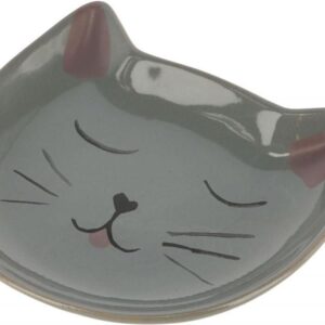 Kerbl Talerz Ceramiczny Dla Kota Kitty Szary 14X14X2Cm [80544]