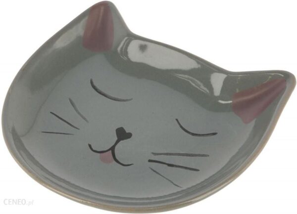 Kerbl Talerz Ceramiczny Dla Kota Kitty Szary 14X14X2Cm [80544]