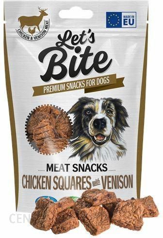 Let's Bite Meat Snacks Chicken Squares With Venison 80G