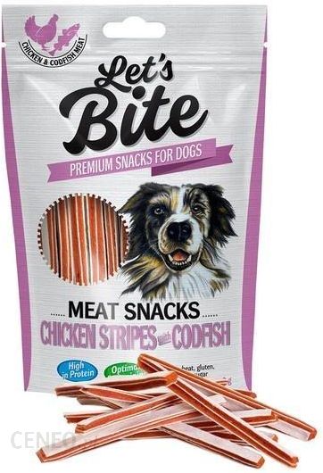 Let'S Bite Meat Snacks Chicken Stripes With Codfish 80G