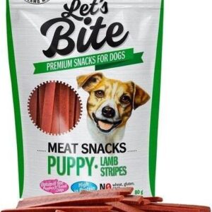Let'S Bite Meat Snacks Puppy Lamb Stripes 80G