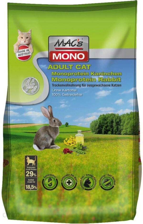 MAC's Cat Adult Monoprotein królik 2x1 5kg