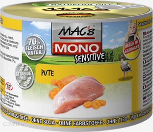Mac's Mono Sensitive Turkey + Carrots 200g