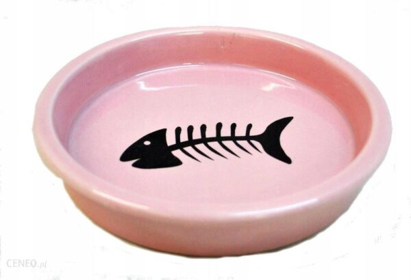 Miska ceramiczna Yarro z wzorem ryby Różowa