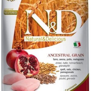 N & D Cat Low Ancestral Grain Neutered kurczak i owoc granatu 5kg