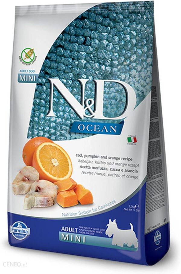 N&D Ocean Pumpkin Codfish&Orange Adult Mini Dynia Dorsz Pomarańcza 2