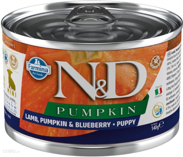 N&D Pumpkin Lamb & Blueberry Puppy 140G