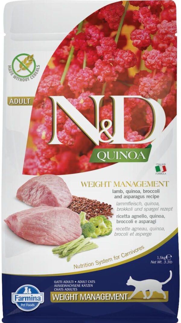 N&D Quinoa Weight Management Lamb & Artichocke Jagnięcina Karczoch 5Kg