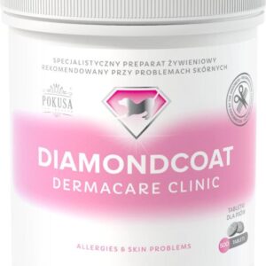 Pokusa Diamondcoat Dermacare Clinic 500Tbl.- Preparat Wspomagający Przy Alergicznych Problemach Skórnych U Psów