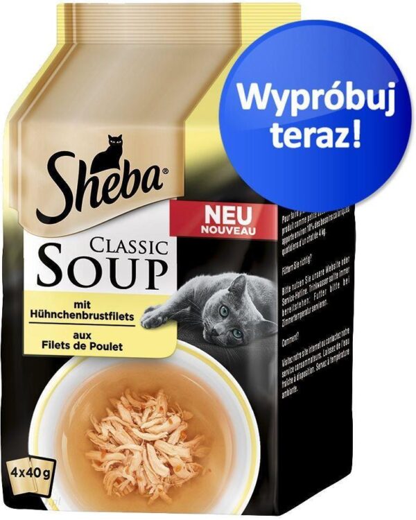Sheba Classic Soup Filety rybne i warzywa 4x40g