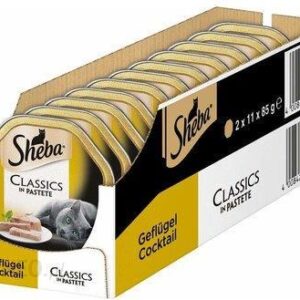 Sheba Classics in Pastete koktajl drobiowy tacka 22x85g