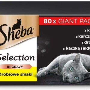 Sheba Delicacy In Gravy Drobiowe Smaki W Sosie. Karma Dla Dorosłych Kotów 80x85g