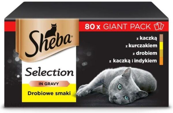 Sheba Delicacy In Gravy Drobiowe Smaki W Sosie. Karma Dla Dorosłych Kotów 80x85g