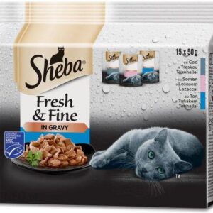 Sheba Fresh&Fine Kolekcja Smaków Ryba Dla Kotów 15X50G