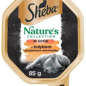 Sheba Nature'S Collection Mokra Karma Dla Dorosłych Kotów W Sosie Z Indykiem Przybranym Marchewką 85G