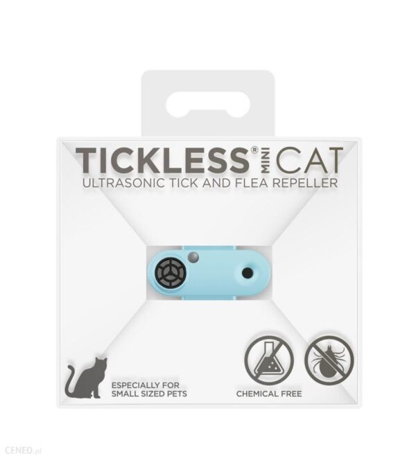 TICKLESS Mini Cat Ultradźwiękowy odstraszacz kleszczy i pcheł dla kotów Baby Blue