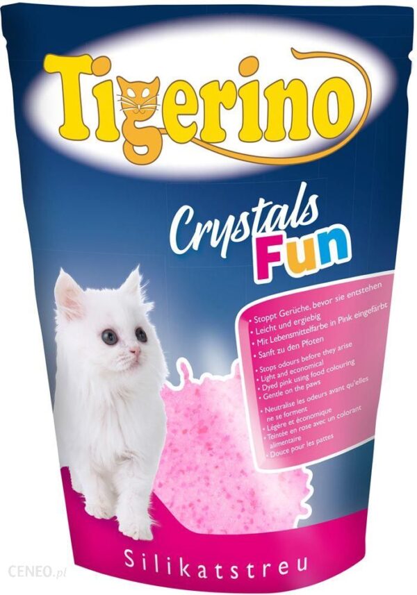 Tigerino Crystals Fun Kolorowy Żwirek Rożowy 3X5L (Ok 6
