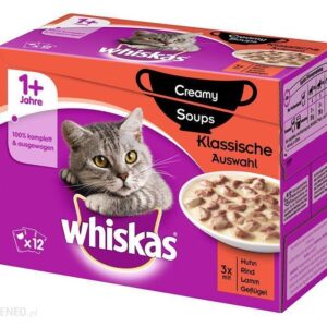 Whiskas Adult 1+ Creamy Soups Klasyczny Mix 12X85G